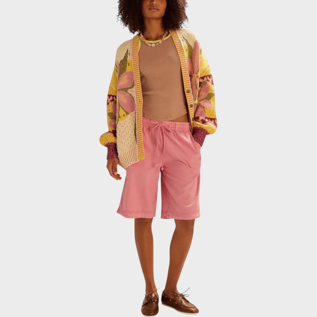 Isa | Cárdigan de Punto con Patrón Floral