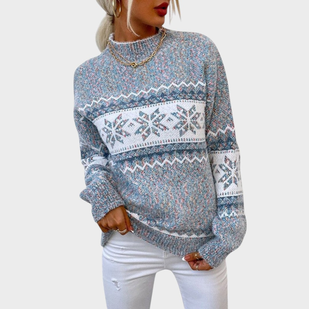 Emma | Suéter con Patrón de Copos de Nieve