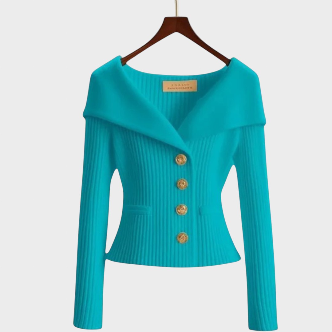 Nicole | Cárdigan Acanelado Elegante