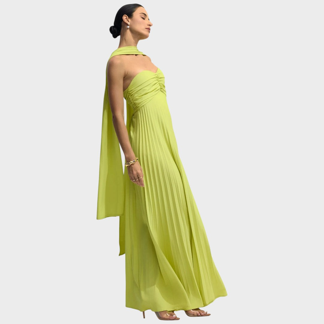 Rosalía | Vestido Plisado Sin Tirantes