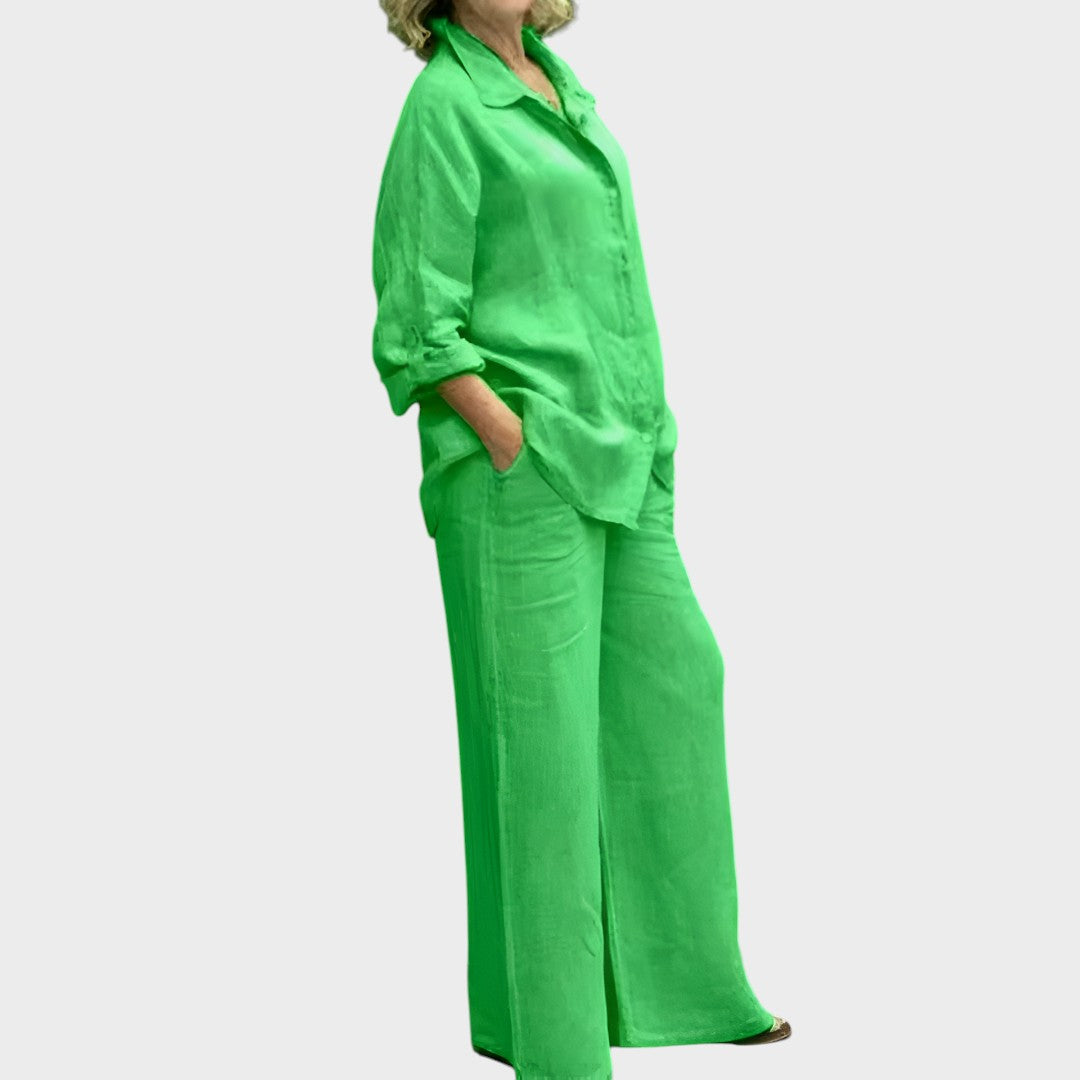 Lara | Conjunto De Camisa Y Pantalón