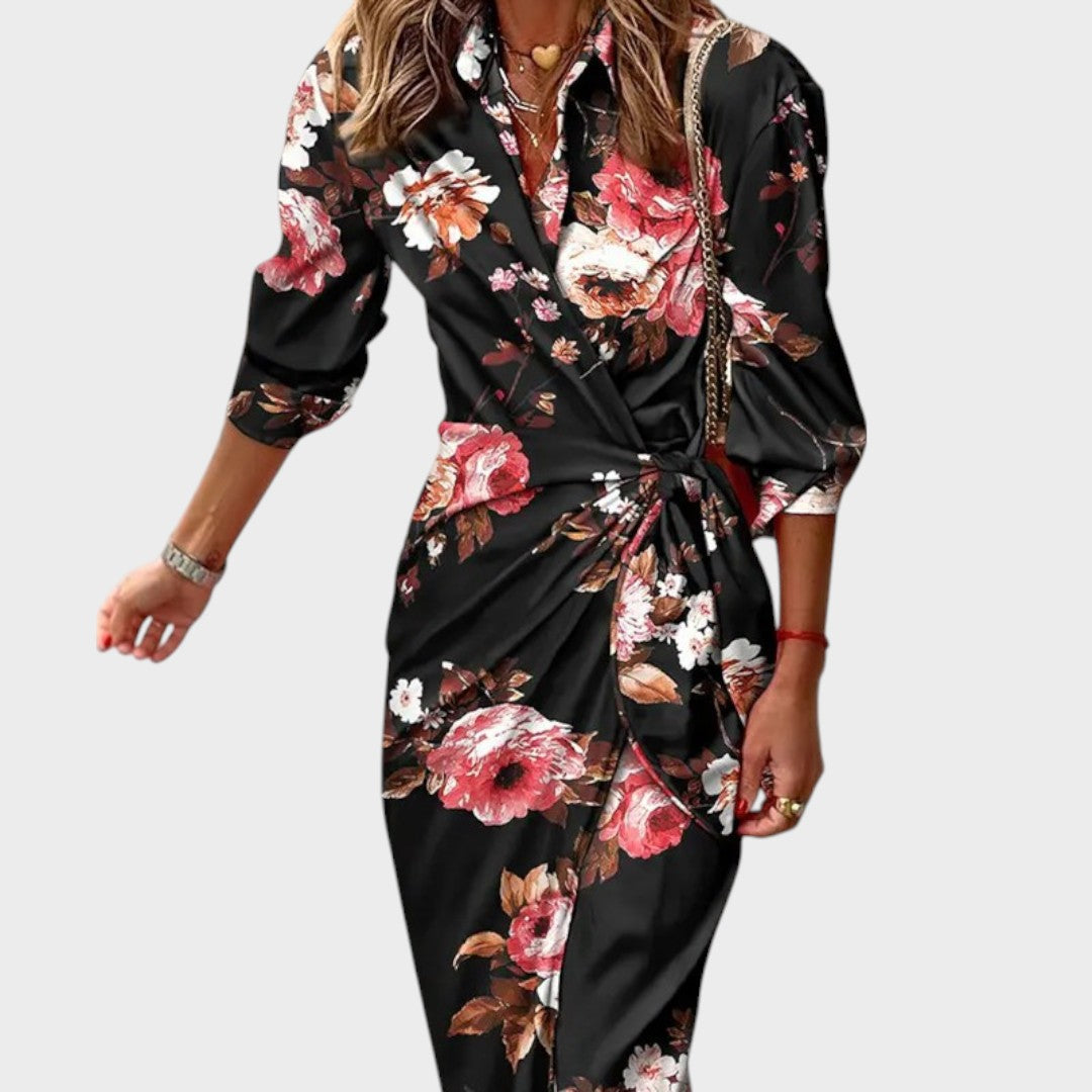 Tina | Vestido largo cruzado