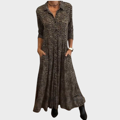 Lívia | Vestido Midi Fluido con Estampado