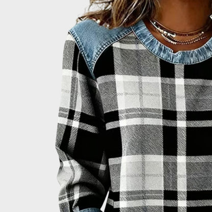 Iva | Suéter con Detalles en Denim