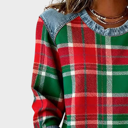 Iva | Suéter con Detalles en Denim