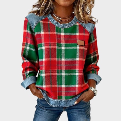 Iva | Suéter con Detalles en Denim