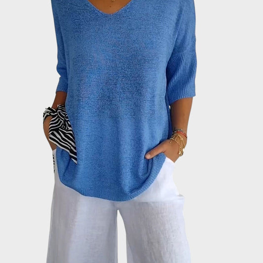 Filipa | Suéter de Cuello En V