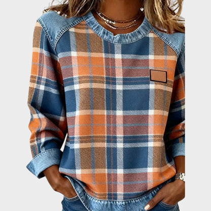 Iva | Suéter con Detalles en Denim