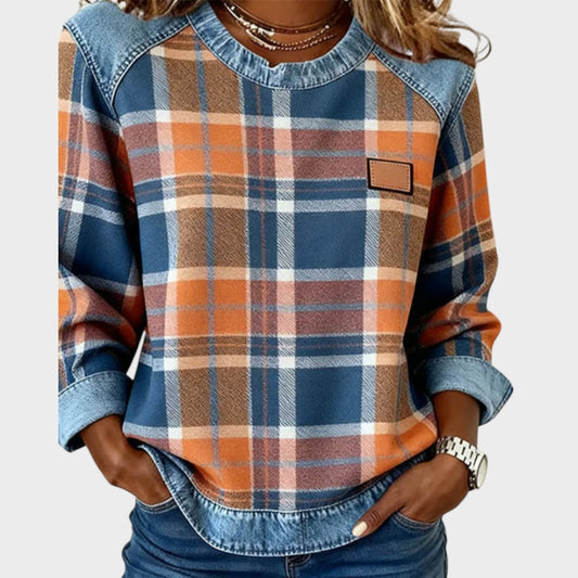 Iva | Suéter con Detalles en Denim