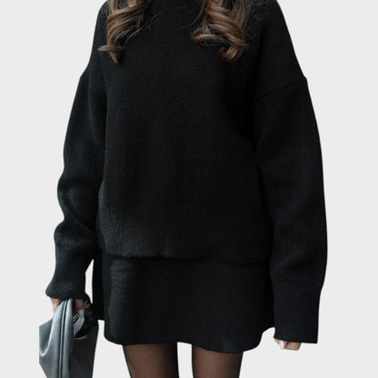 Lara | Conjunto de Falda y Suéter de Punto