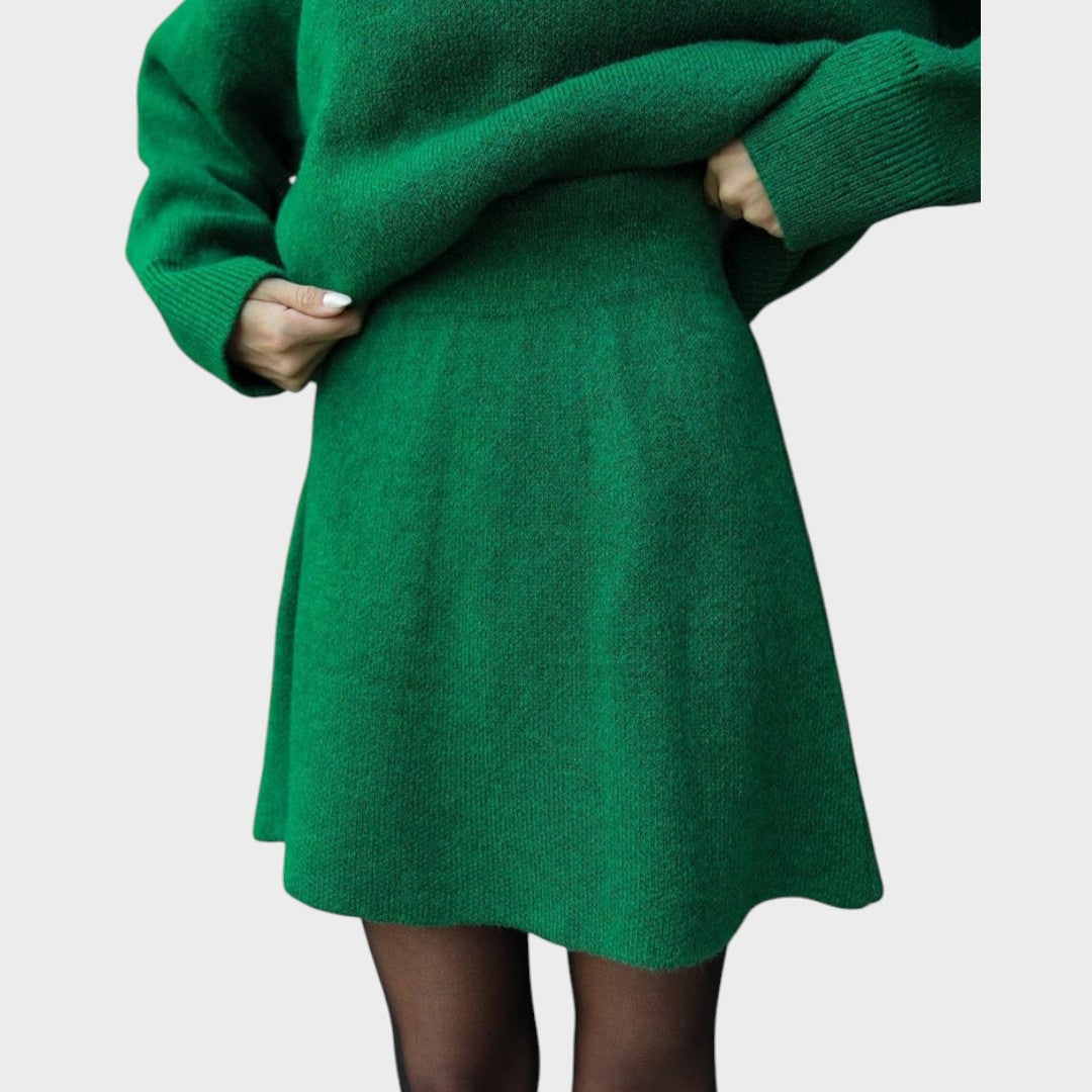 Lara | Conjunto de Falda y Suéter de Punto