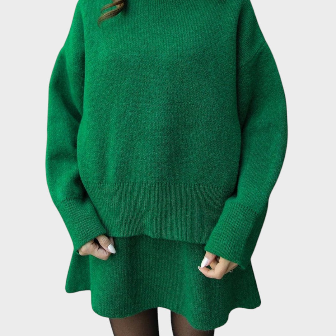 Lara | Conjunto de Falda y Suéter de Punto