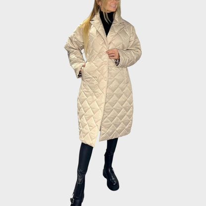 Ofira |  Abrigo Reversible Acolchado Con Forro De Leopardo