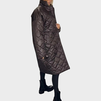 Ofira |  Abrigo Reversible Acolchado Con Forro De Leopardo