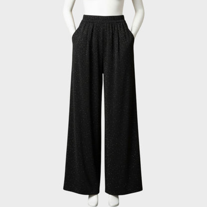 Verina | Pantalón de Pierna Ancha con Brillante