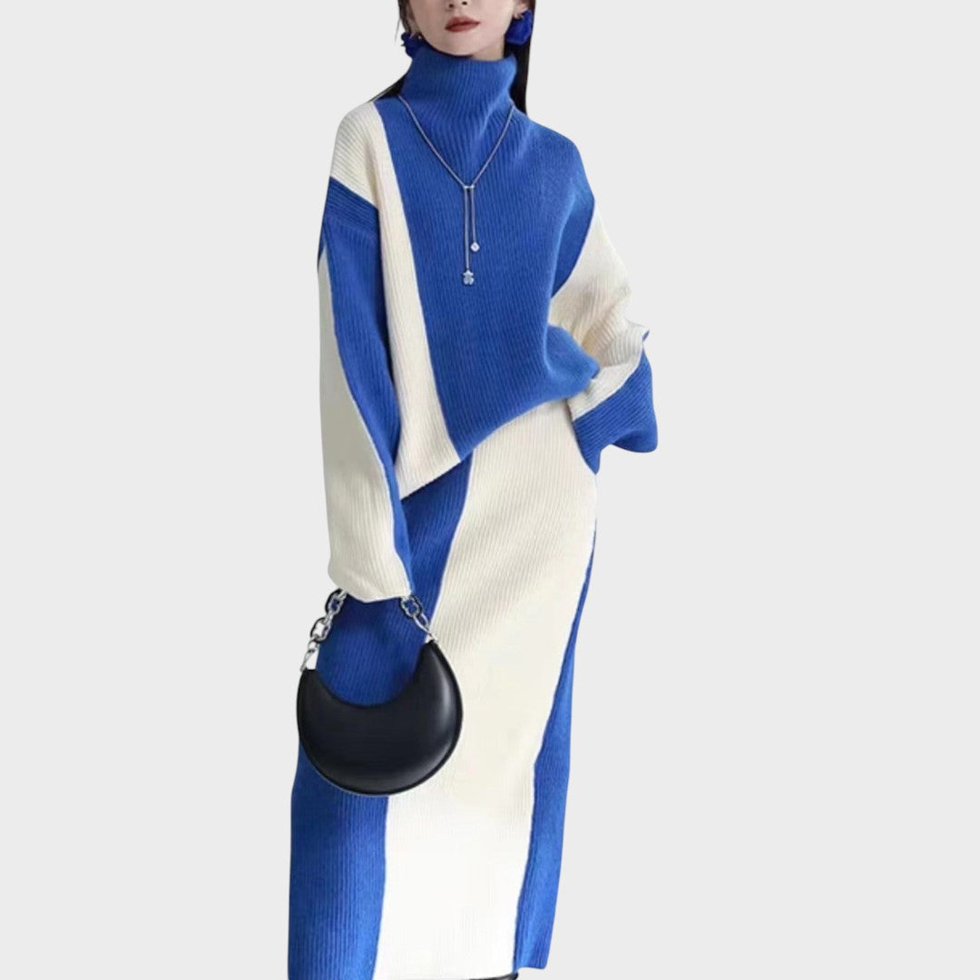 Pilar | Conjunto Falda y Suéter de Punto