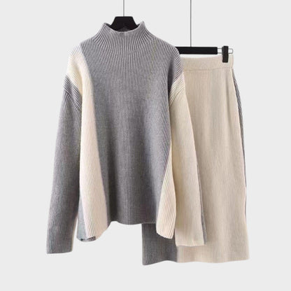 Pilar | Conjunto Falda y Suéter de Punto