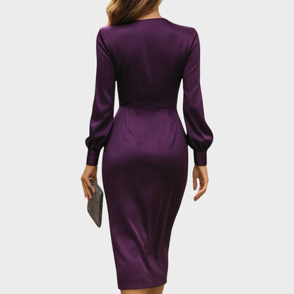 Imaupa | Vestido Midi Cruzado de Satén