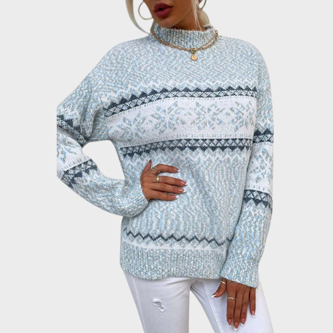 Emma | Suéter con Patrón de Copos de Nieve
