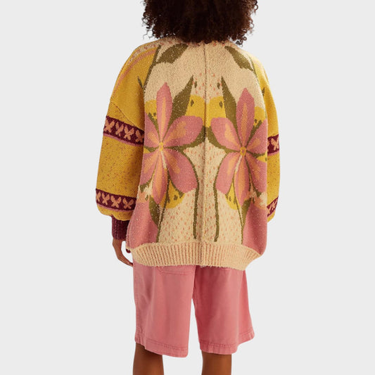 Isa |  Cárdigan de Punto con Patrón Floral