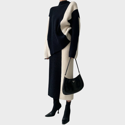 Pilar | Conjunto Falda y Suéter de Punto