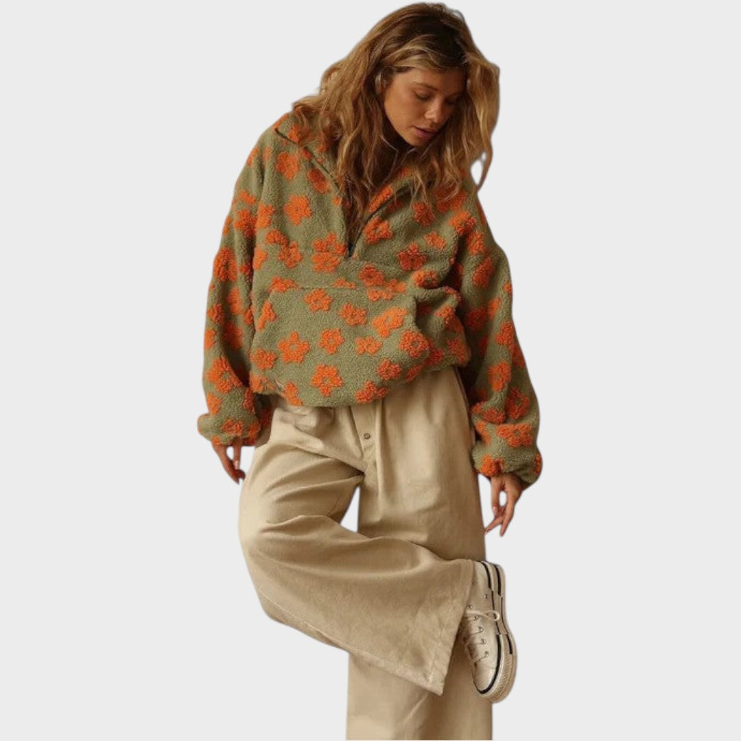 Renata | Suéter Joven con Medio Cierre