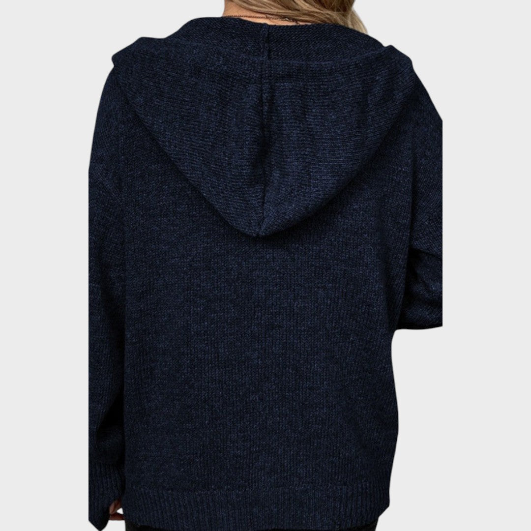 Amélia | Cardigan de Punto Suave con Capucha