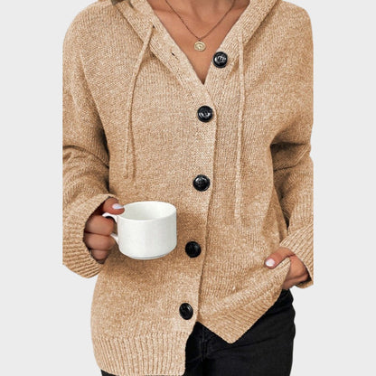 Amélia | Cardigan de Punto Suave con Capucha