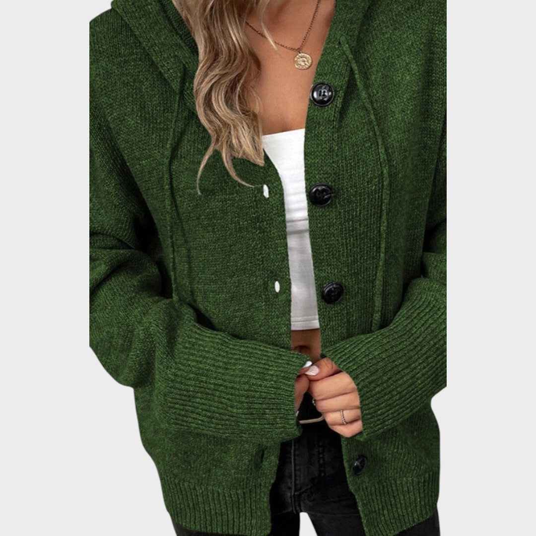 Amélia | Cardigan de Punto Suave con Capucha