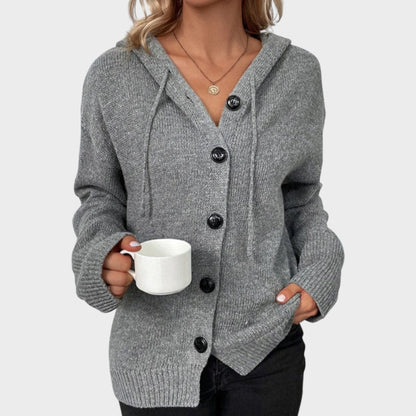 Amélia | Cardigan de Punto Suave con Capucha