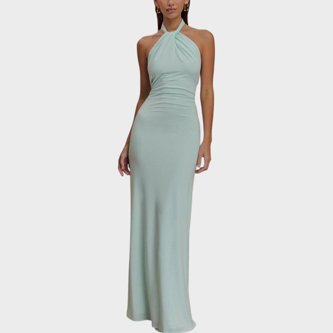 Laguna | Vestido Largo Con Cuello Halter