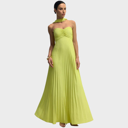 Rosalía | Vestido Plisado Sin Tirantes