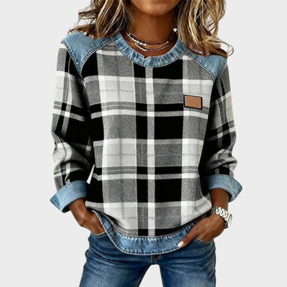 Iva | Suéter con Detalles en Denim