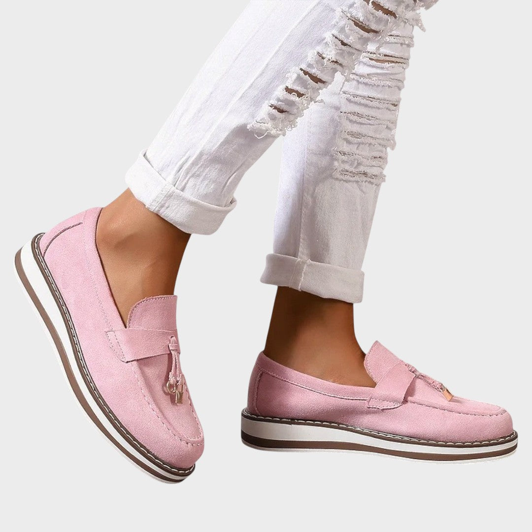 Halo | Mocasines de Gamuza con Punta Redonda