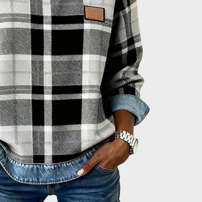 Iva | Suéter con Detalles en Denim