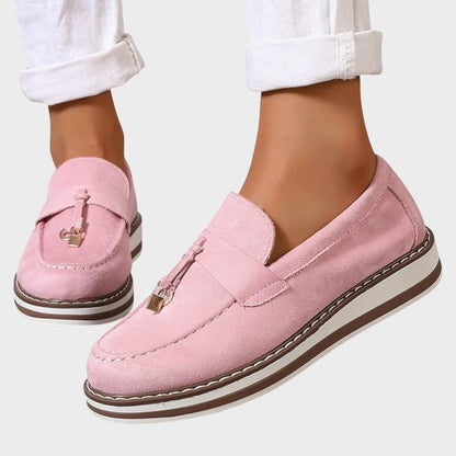 Halo | Mocasines de Gamuza con Punta Redonda