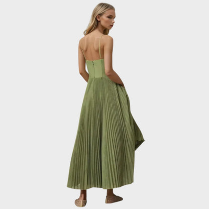 Amilia | Vestido Midi Flare Plisado