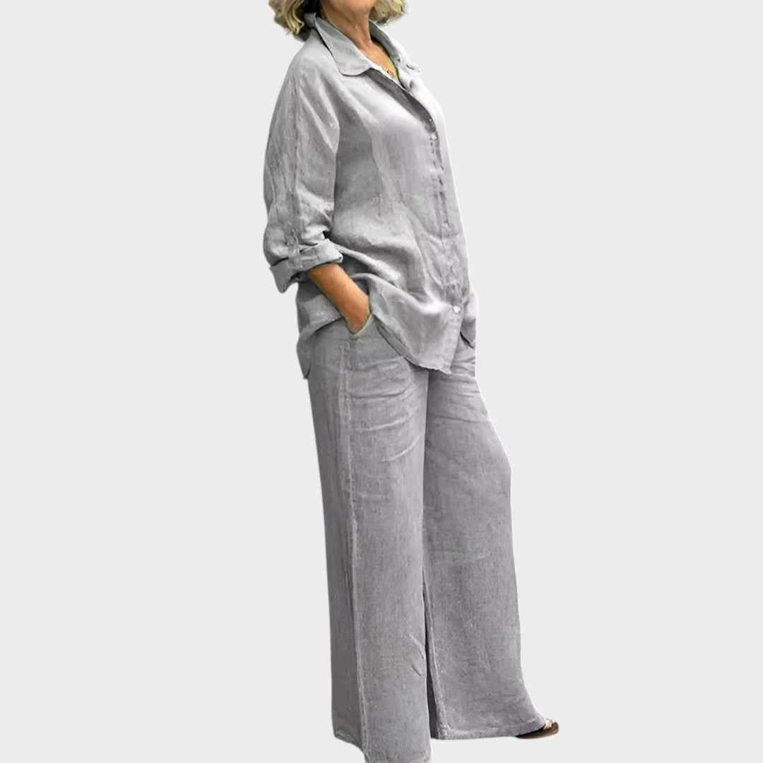 Lara | Conjunto De Camisa Y Pantalón