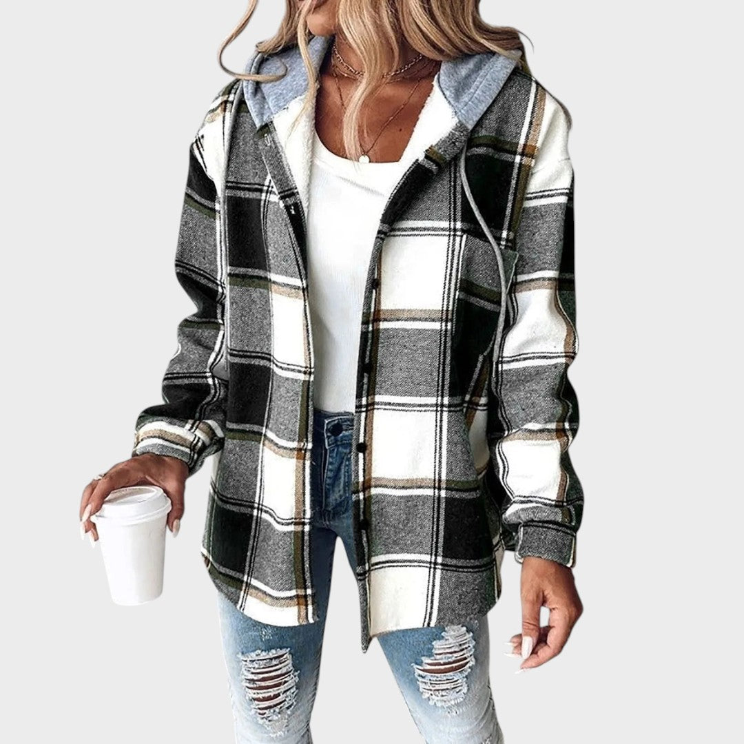 Rosana | Chaqueta Estilo Camisa Con Capucha