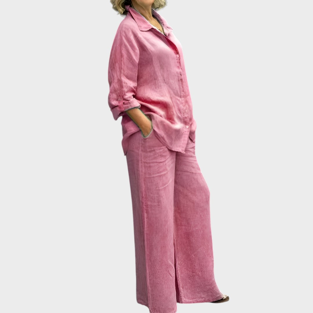 Lara | Conjunto De Camisa Y Pantalón