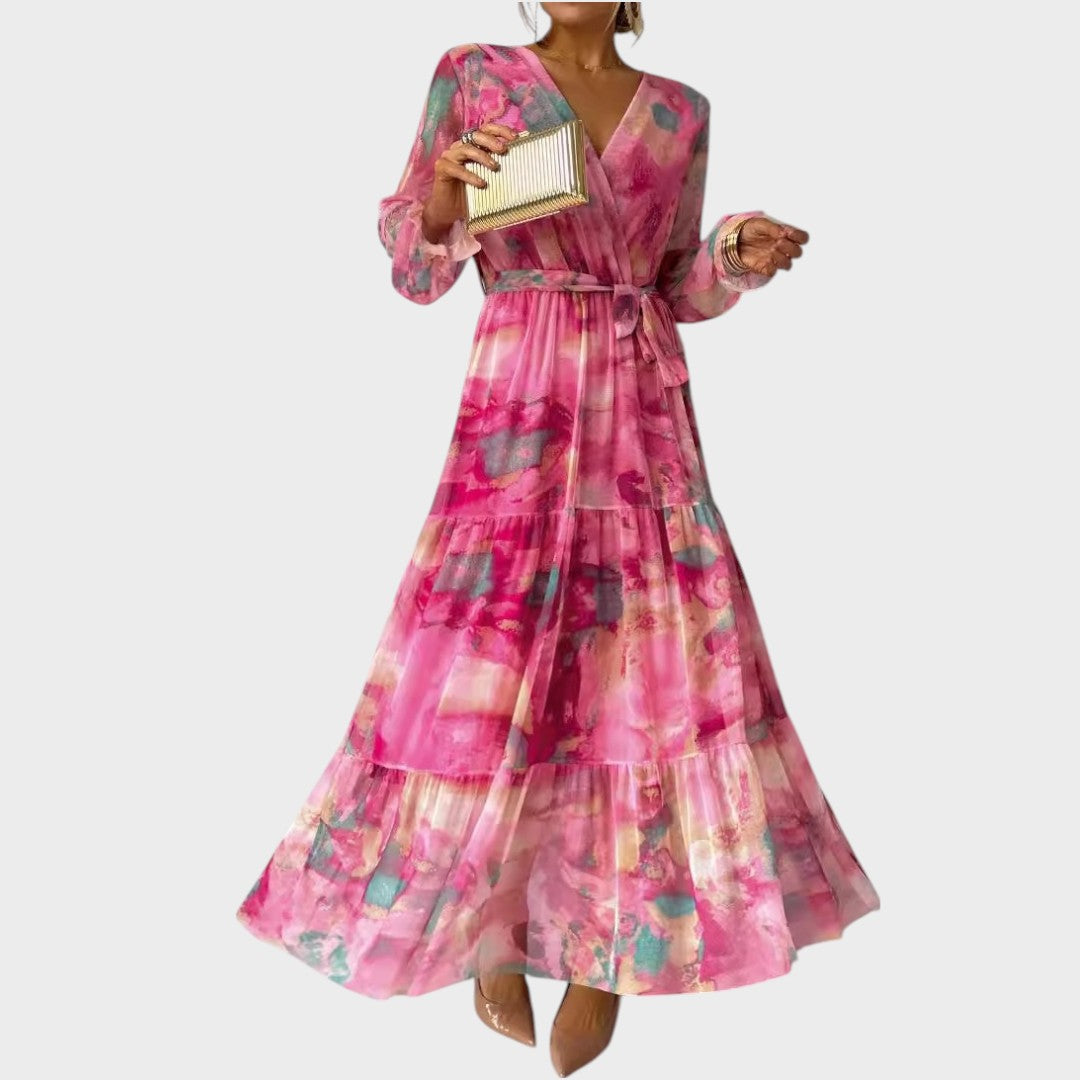 Alanna | Vestido largo con estampado floral