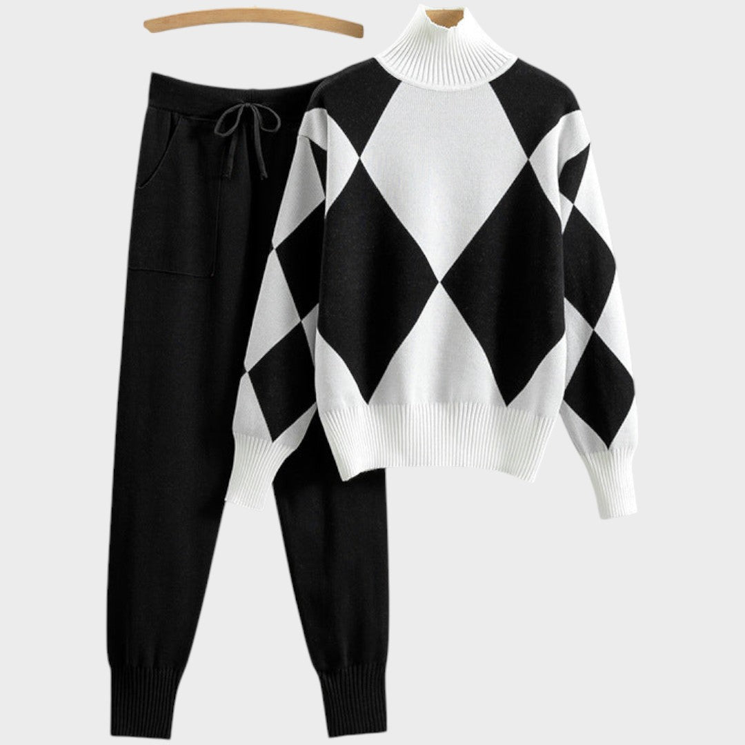 Mannu | Conjunto de Suéter y Pantalón de Malla Ligera