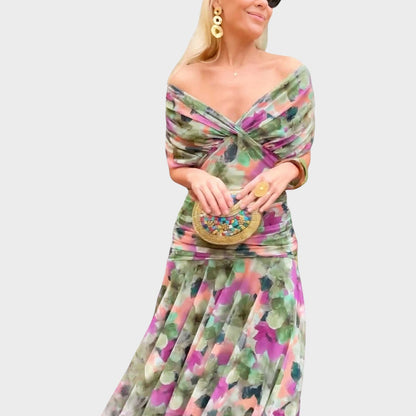 Lora | Vestido Largo Con Escote En V