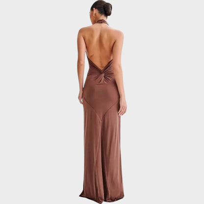 Laguna | Vestido Largo Con Cuello Halter