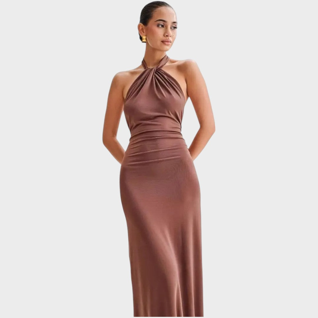 Laguna | Vestido Largo Con Cuello Halter