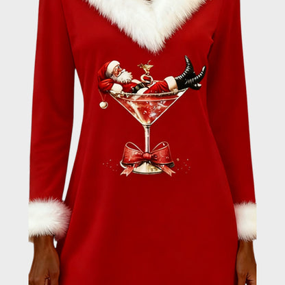 Rena | Vestido con Estampado Navideño